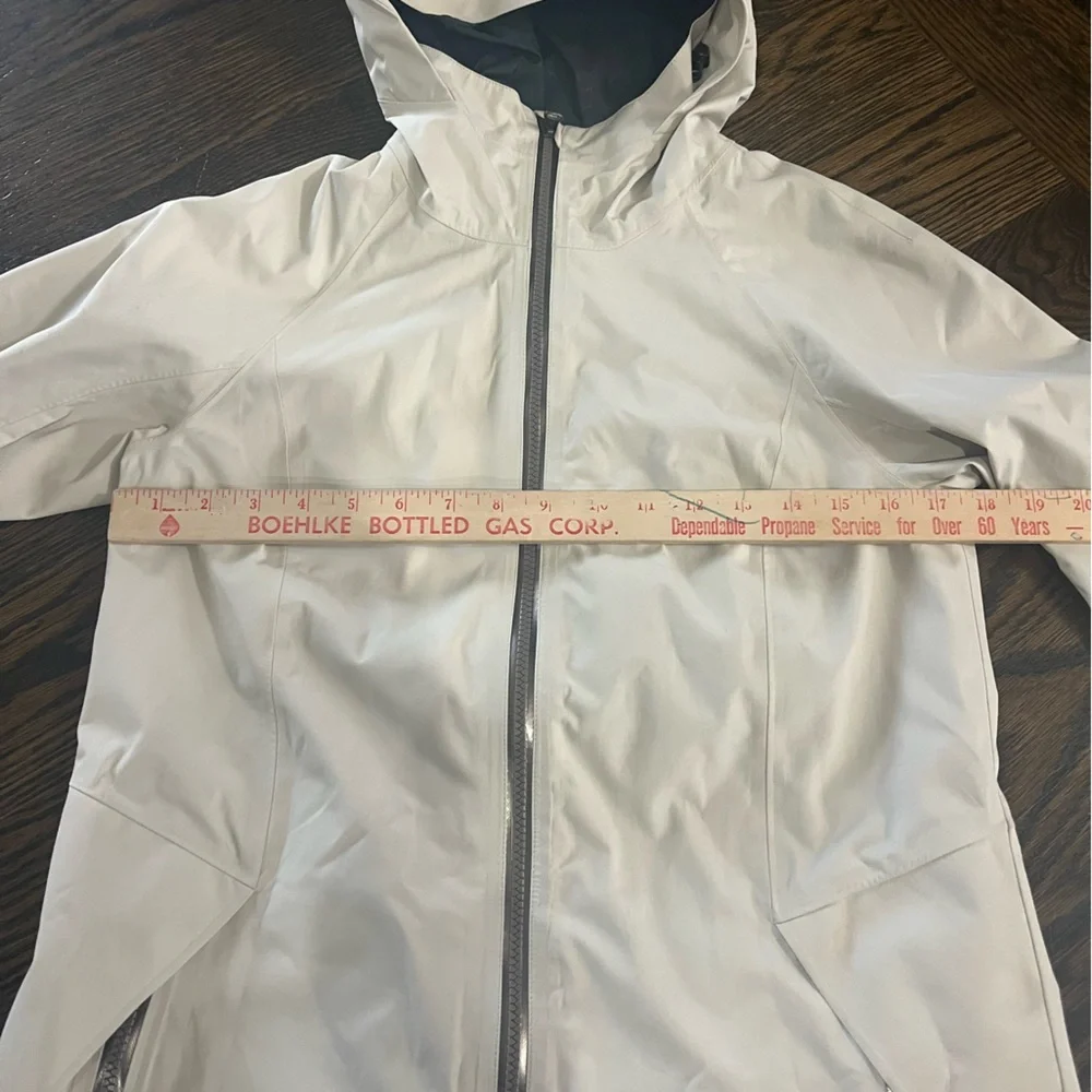 lululemon athletica Cream rain Trench Coat with Hood small jacket tan - Picture 4 of 17